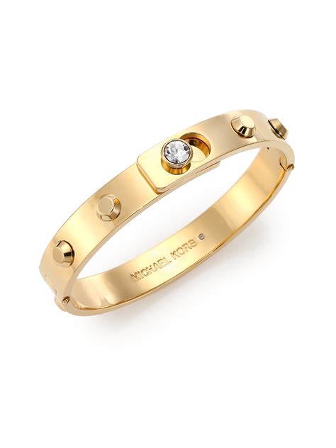 michael kors gold bangle bracelet with studs|Michael Kors bracelets on clearance.